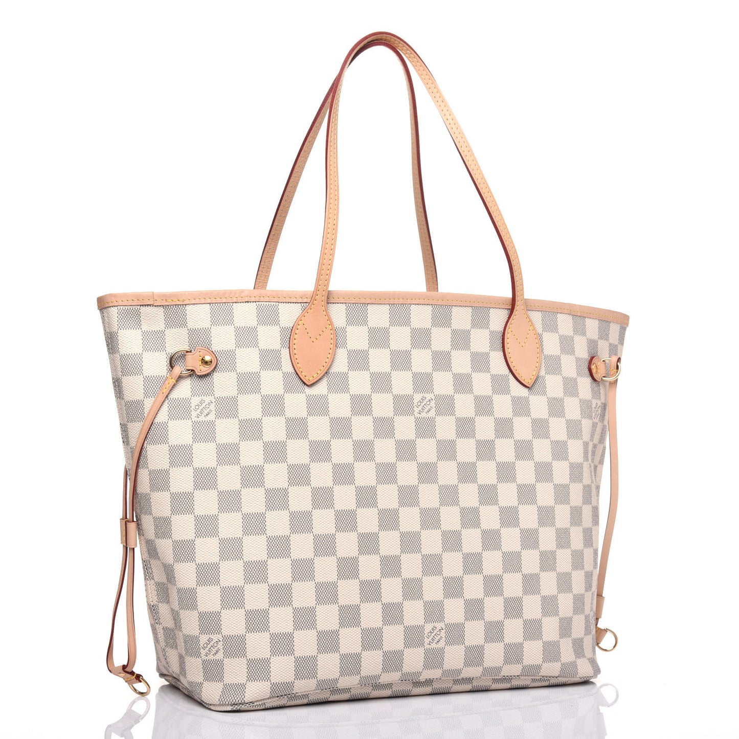 Damier Azur Neo Neverfull MM Rose Ballerine