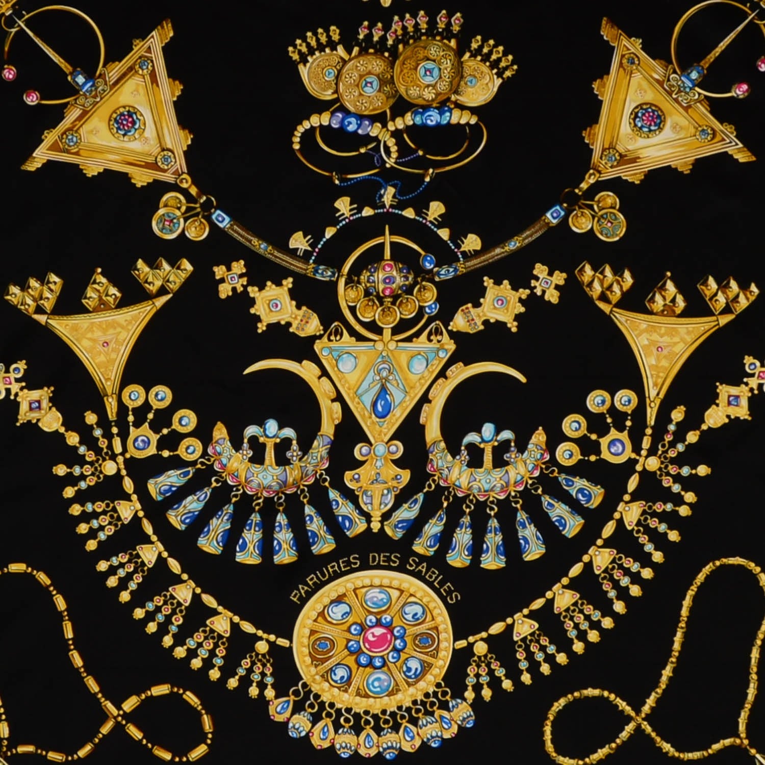 Hermes Silk Parures Des Sables Scarf 90 1 of 7