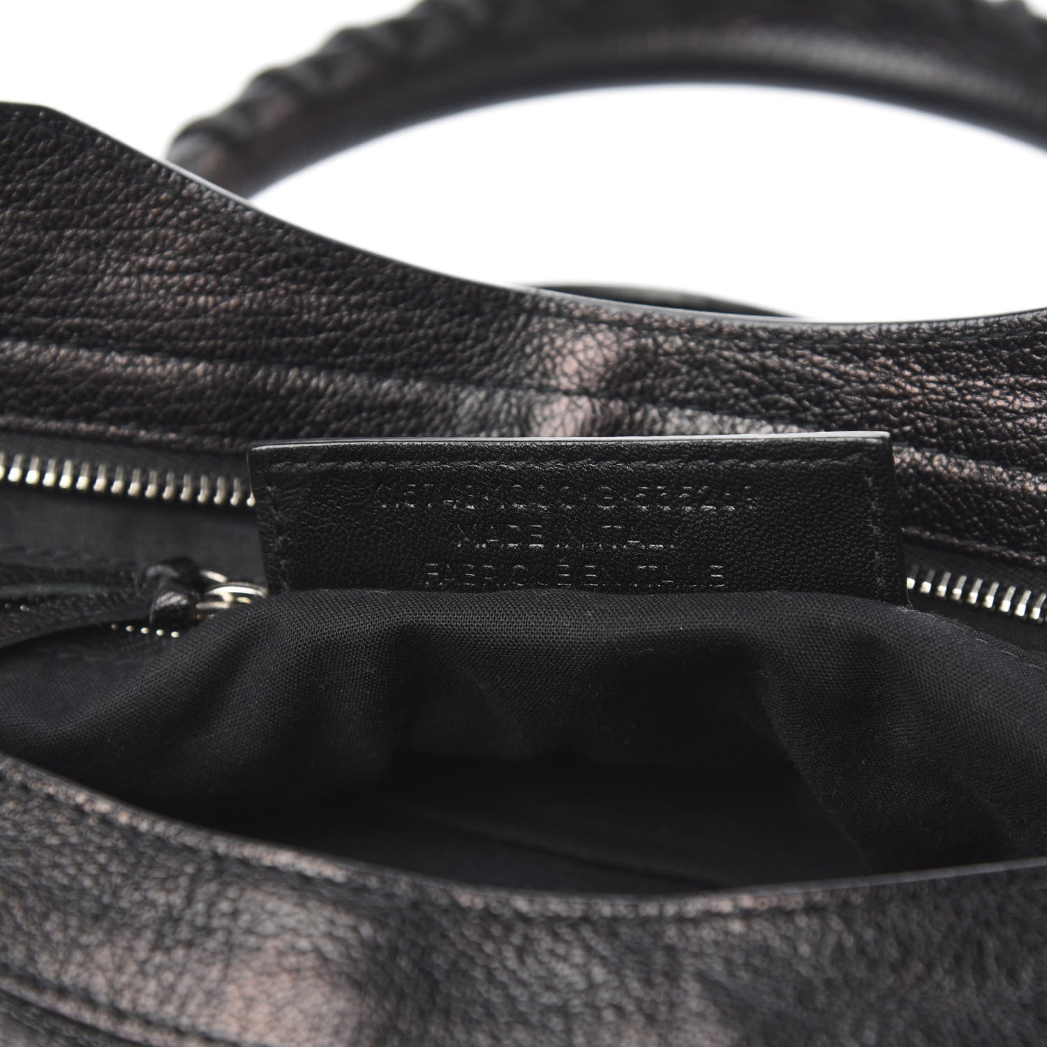 Balenciaga Chevre Silver Metallic Edge Hardware City Black 6 of 9