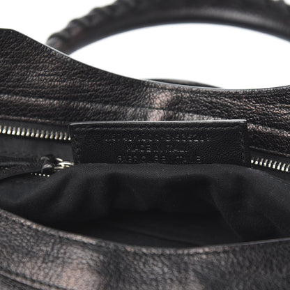 Balenciaga Chevre Silver Metallic Edge Hardware City Black 6 of 9