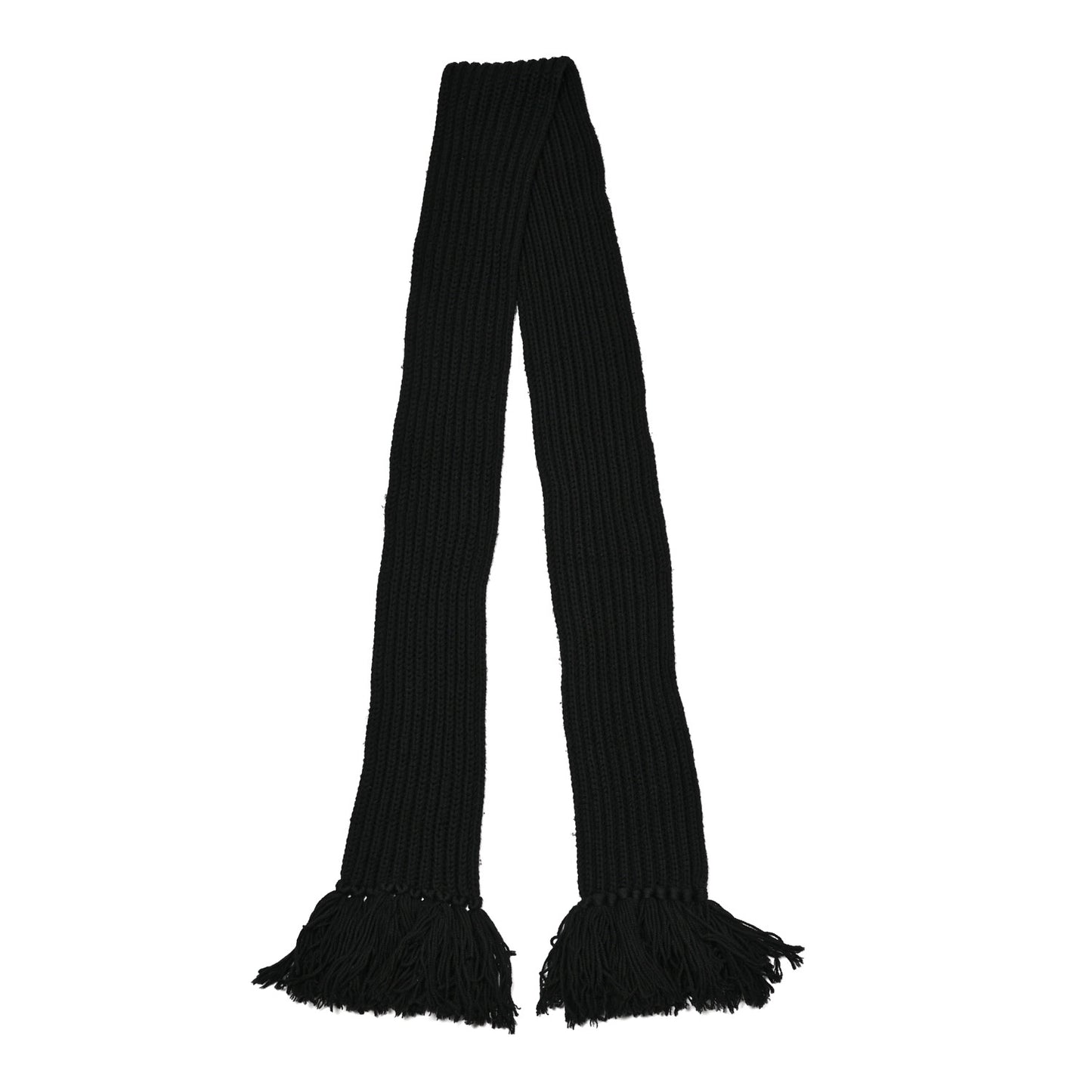 Wool Knit Scarf Black