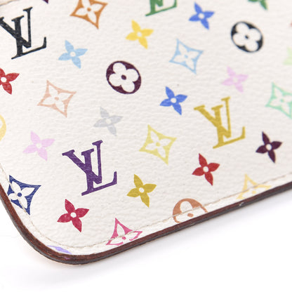 Louis Vuitton Monogram Multicolor Key Pouch White Litchi 8 of 9