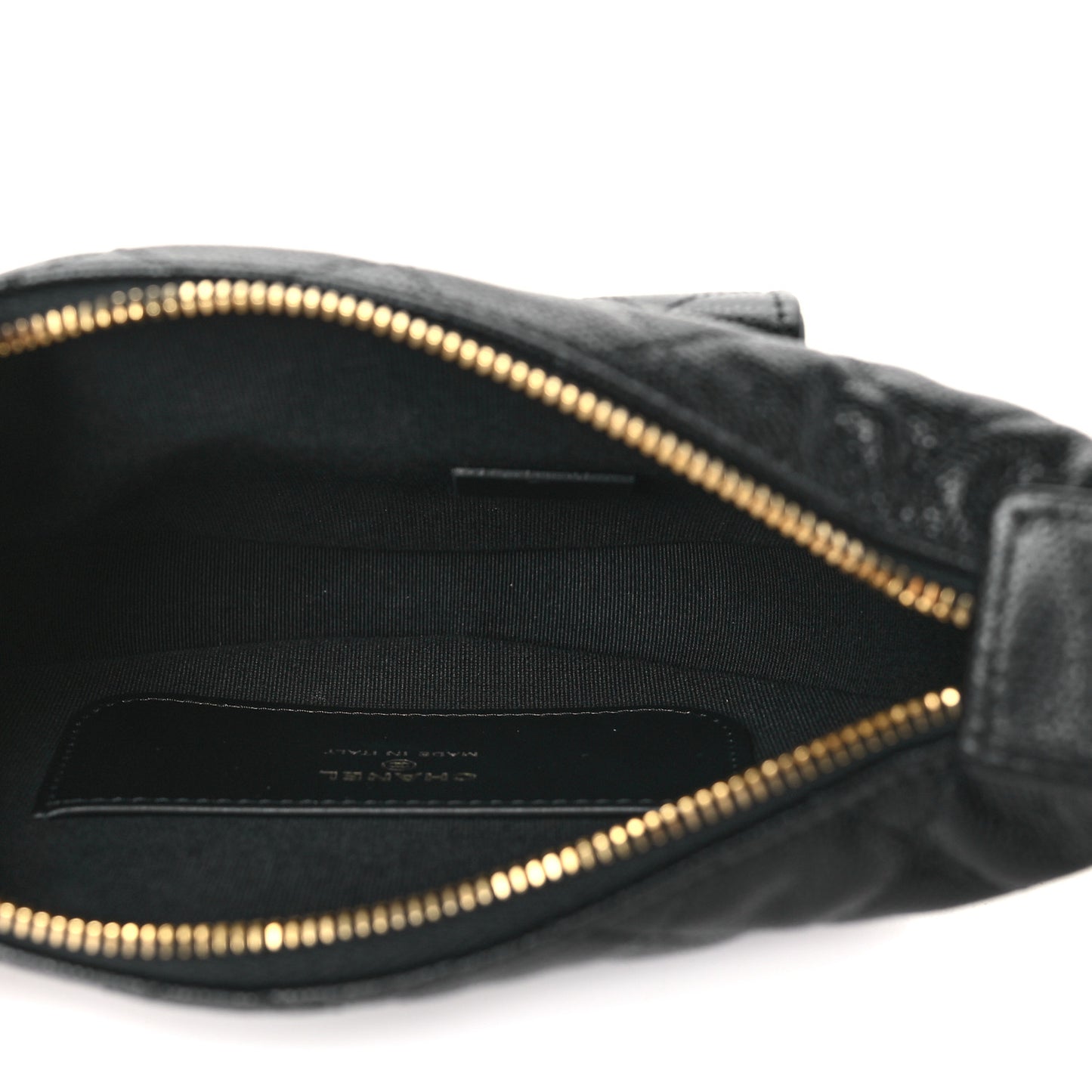 Caviar Quilted Polly Pocket Pouch Hobo Black