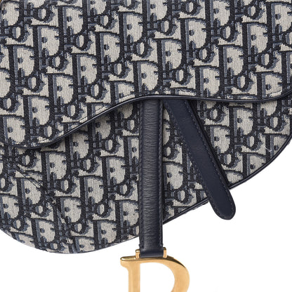 Christian Dior Oblique Saddle Bag Blue 8 of 9