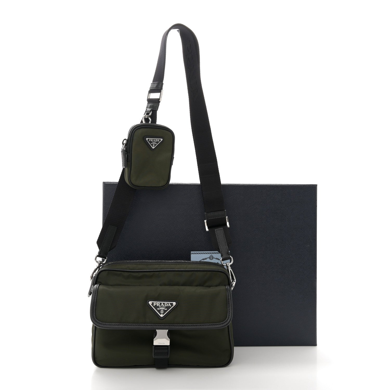Prada Re-Nylon Saffiano Shoulder Bag Tundra 1543663 – FASHIONPHILE