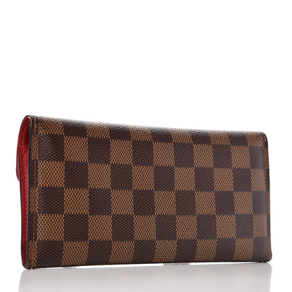 Louis Vuitton Damier Ebene Josephine Wallet Red 3 of 10