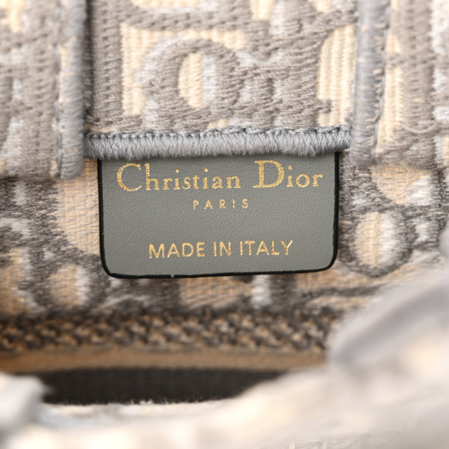 Christian Dior Oblique Mini Book Tote Phone Bag Grey 6 of 12