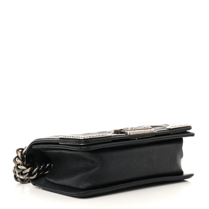 Chanel Calfskin Quilted Embellished Metal Small Boy Flap Black 4 of 15