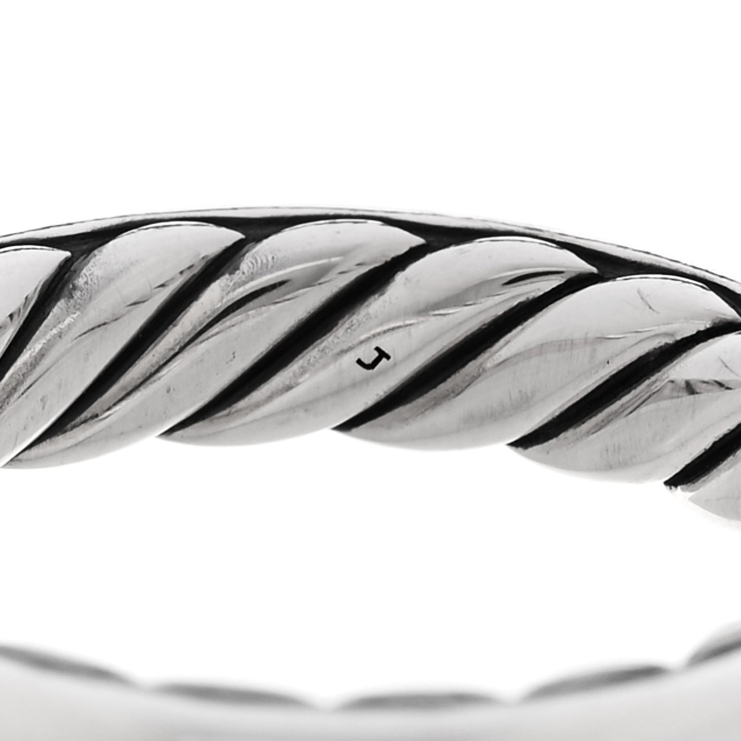 Sterling Silver Cable Classics Band Ring 48 4.5