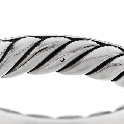 David Yurman Sterling Silver Cable Classics Band Ring 48 4.5 5 of 5