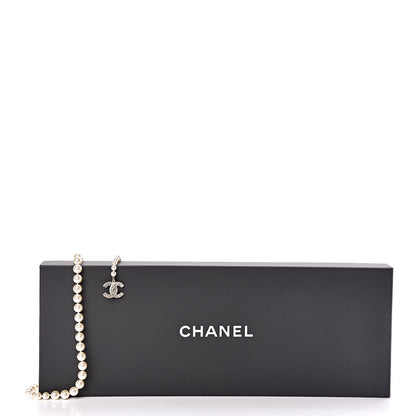 Chanel Pearl Baguette Crystal CC Double Strand Belt Gold 5 of 5