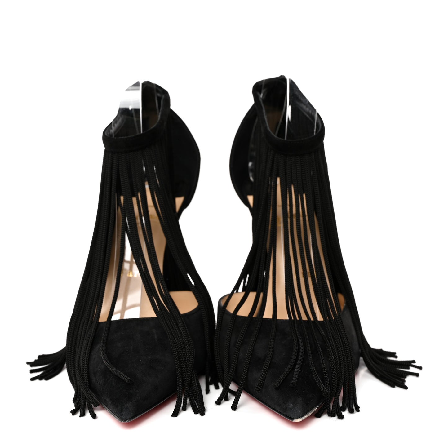 Veau Velours Fringe Courtain 100 Pumps 40 Black