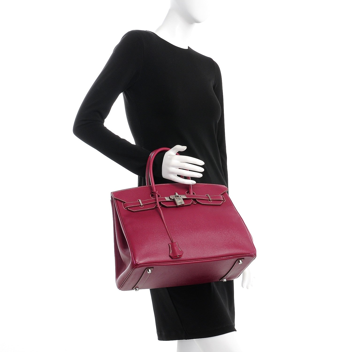 Hermes Epsom Candy Birkin 35 Tosca Rose Tyrien 2 of 42