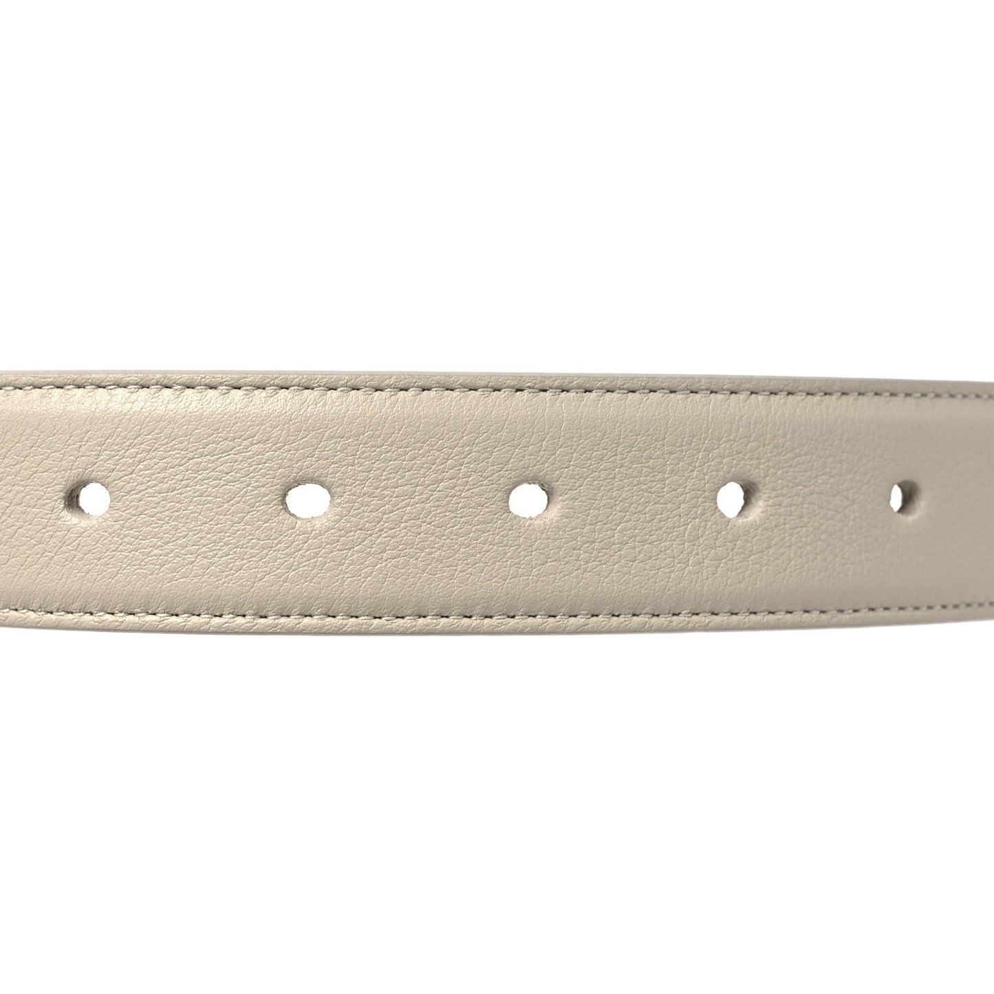 Smooth Calfskin Monogram Square Buckle Belt 75 30 Crema Soft