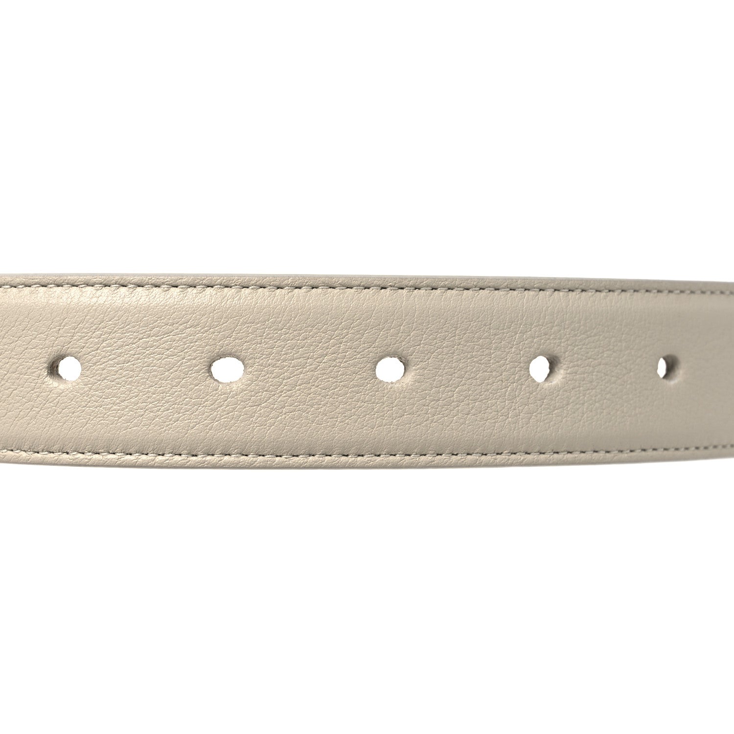 Saint Laurent Smooth Calfskin Monogram Square Buckle Belt 75 30 Crema Soft 3 of 6