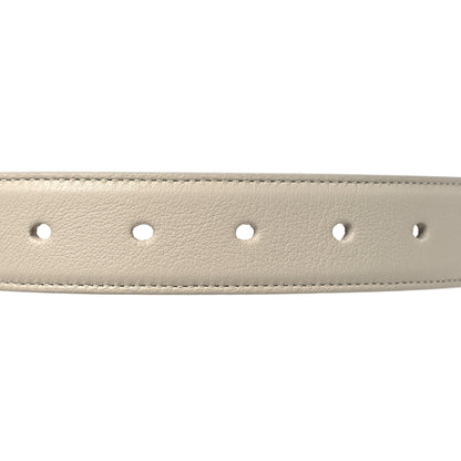 Saint Laurent Smooth Calfskin Monogram Square Buckle Belt 75 30 Crema Soft 3 of 6