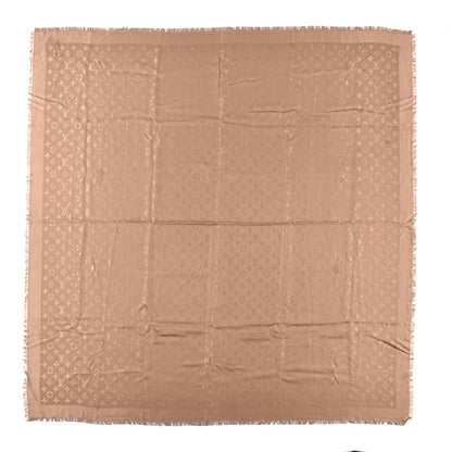 Louis Vuitton Silk Wool Monogram Shawl Cappuccino 1 of 3