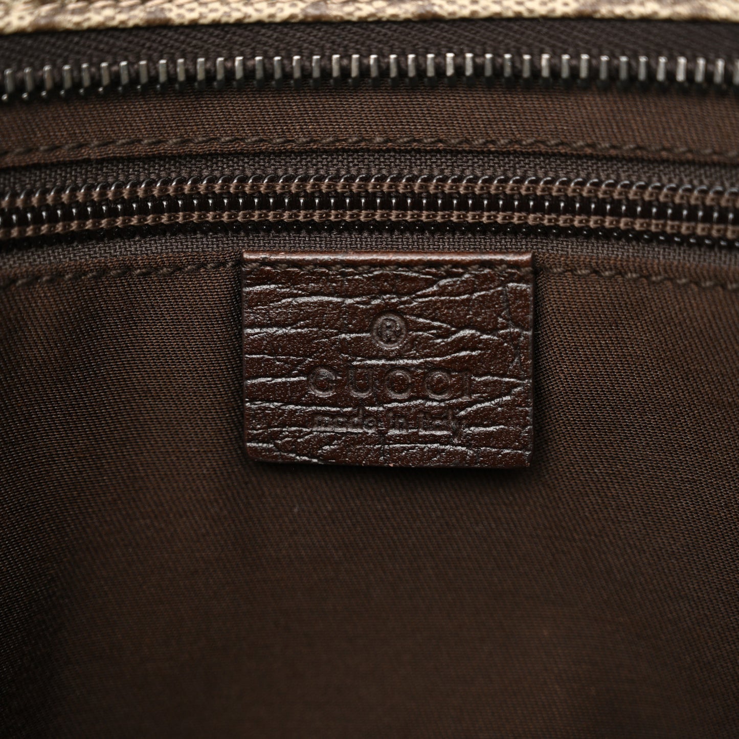 GG Supreme Monogram Small Joy Tote Dark Brown