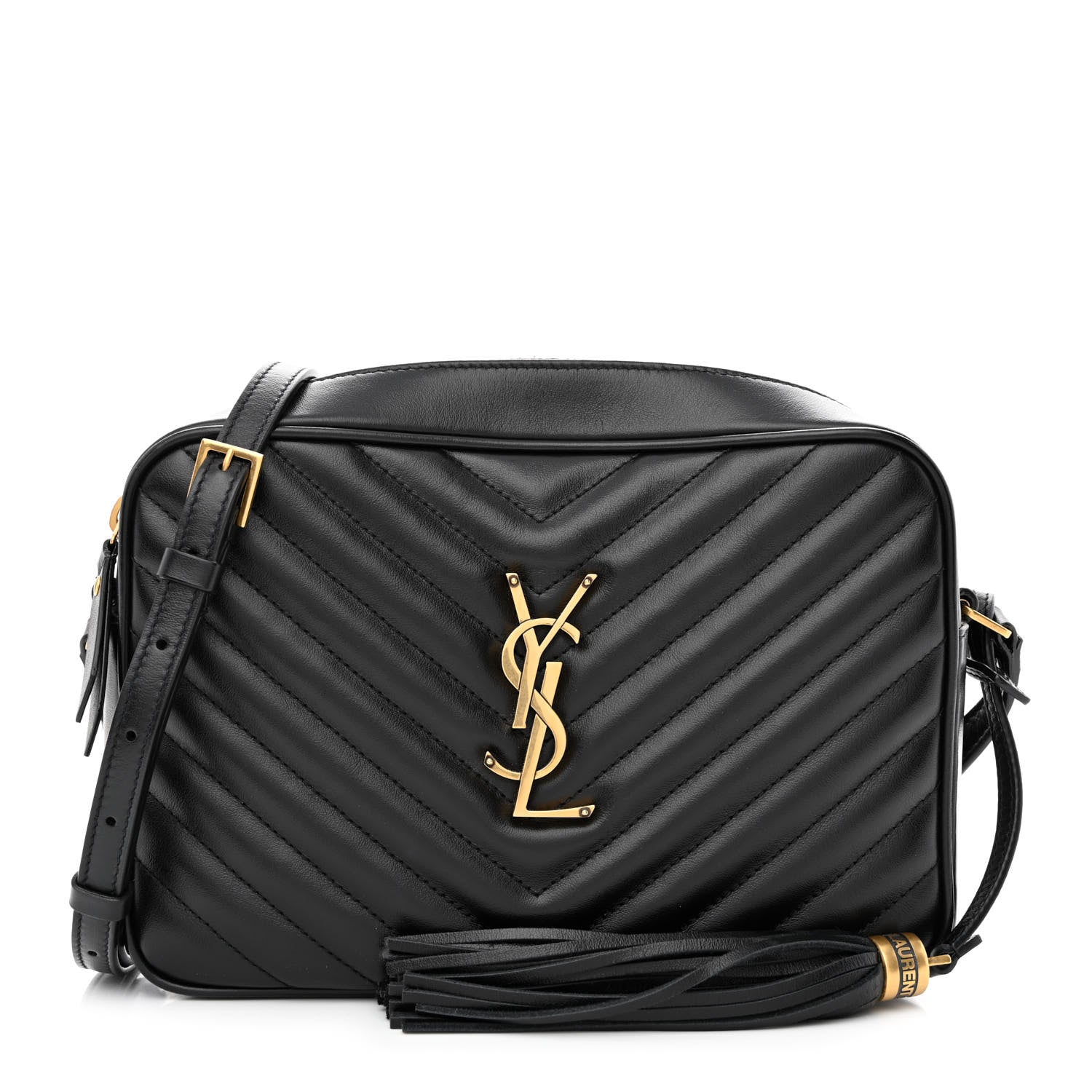 Saint Laurent Calfskin Matelasse Monogram Lou Camera Bag Black 1 of 11