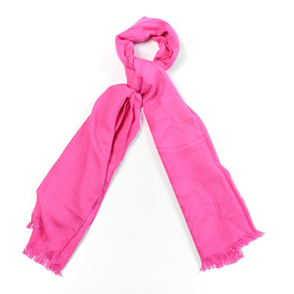 Hermes Cashmere Silk New Libris Stole Rose Indien 1 of 3