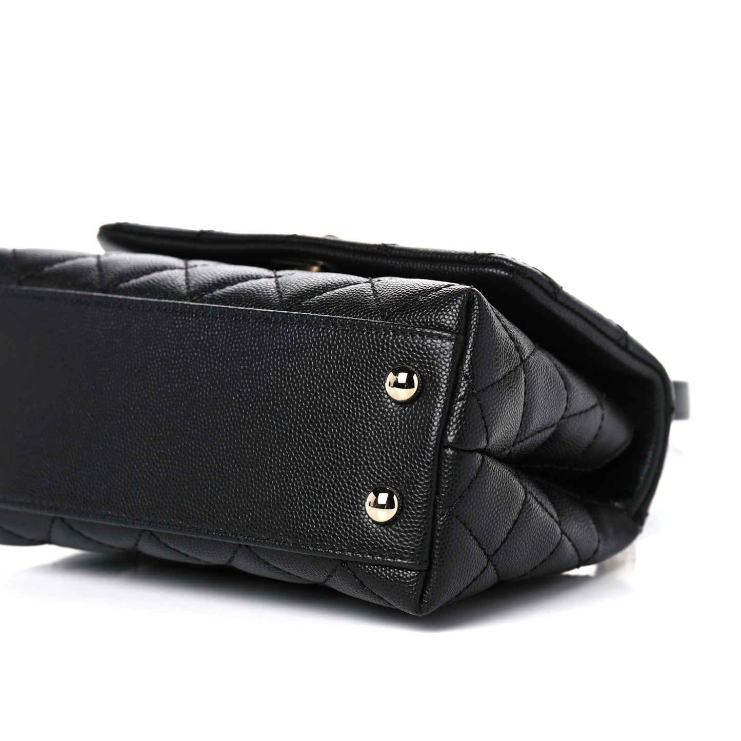 Caviar Quilted Extra Mini Coco Handle Flap Black