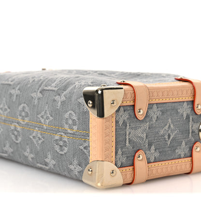 Louis Vuitton Monogram Denim Side Trunk MM Washed Gray 9 of 12