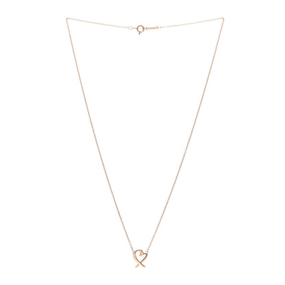 Tiffany 18K Rose Gold Mini Paloma Picasso Loving Heart Pendant Necklace 3 of 5