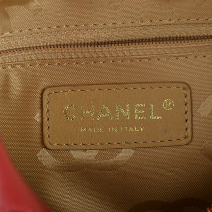 Chanel Lambskin Small CC Stitched Shoulder Bag Red Pink 5 of 7