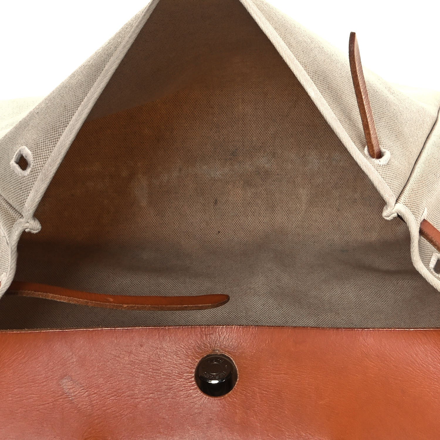 Hermes Toile Vache Calfskin Herbag 39 MM Natural 6 of 21