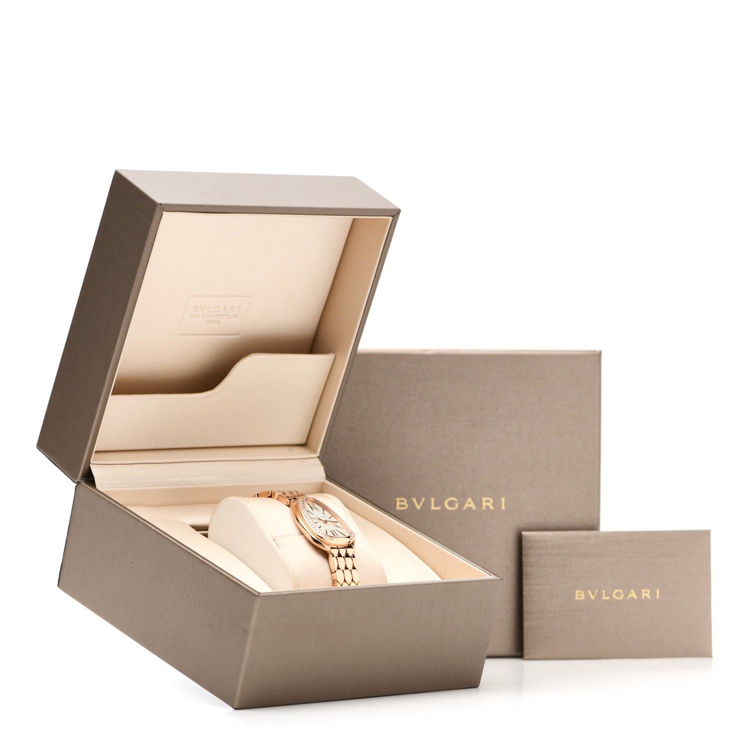 Bulgari 18K Rose Gold Diamond Bezel 33mm Serpenti Seduttori Quartz Watch 5 of 5