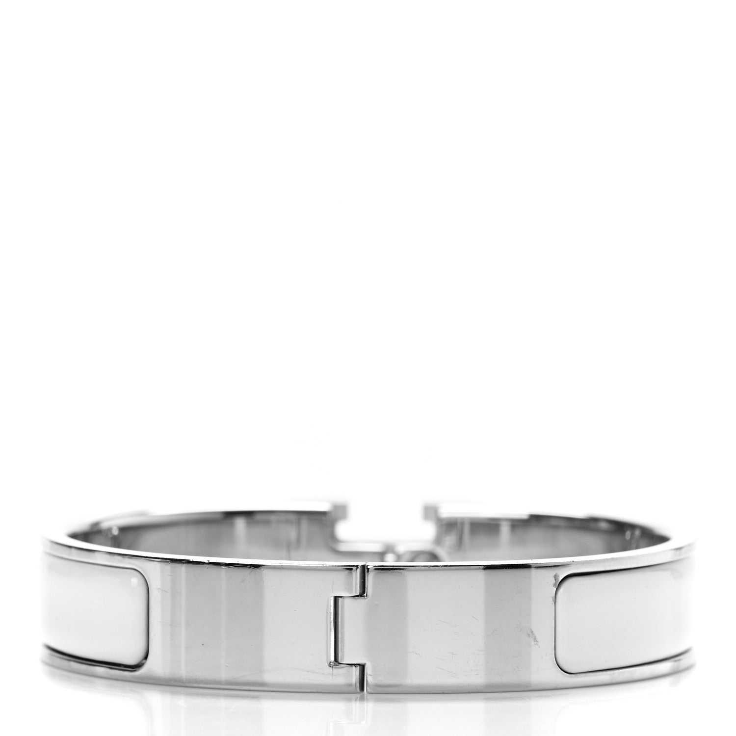 Hermes Enamel Narrow Clic Clac H Bracelet PM White 3 of 4