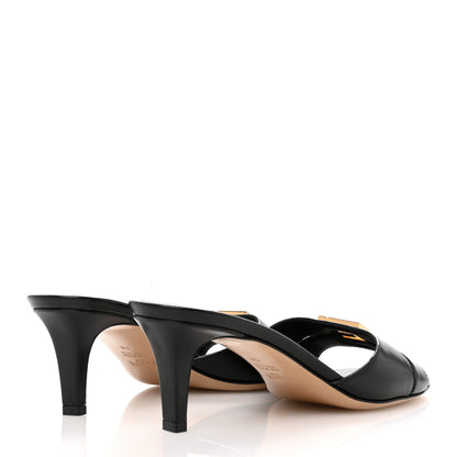 Fendi Vitello Cuoio FFold Sandals 38 Black 5 of 10