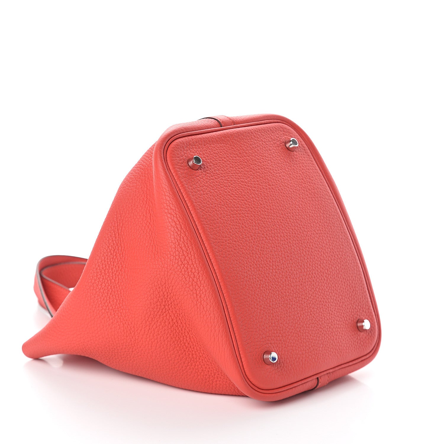 Hermes Taurillon Clemence Picotin Lock 22 MM Rouge Tomate 3 of 9