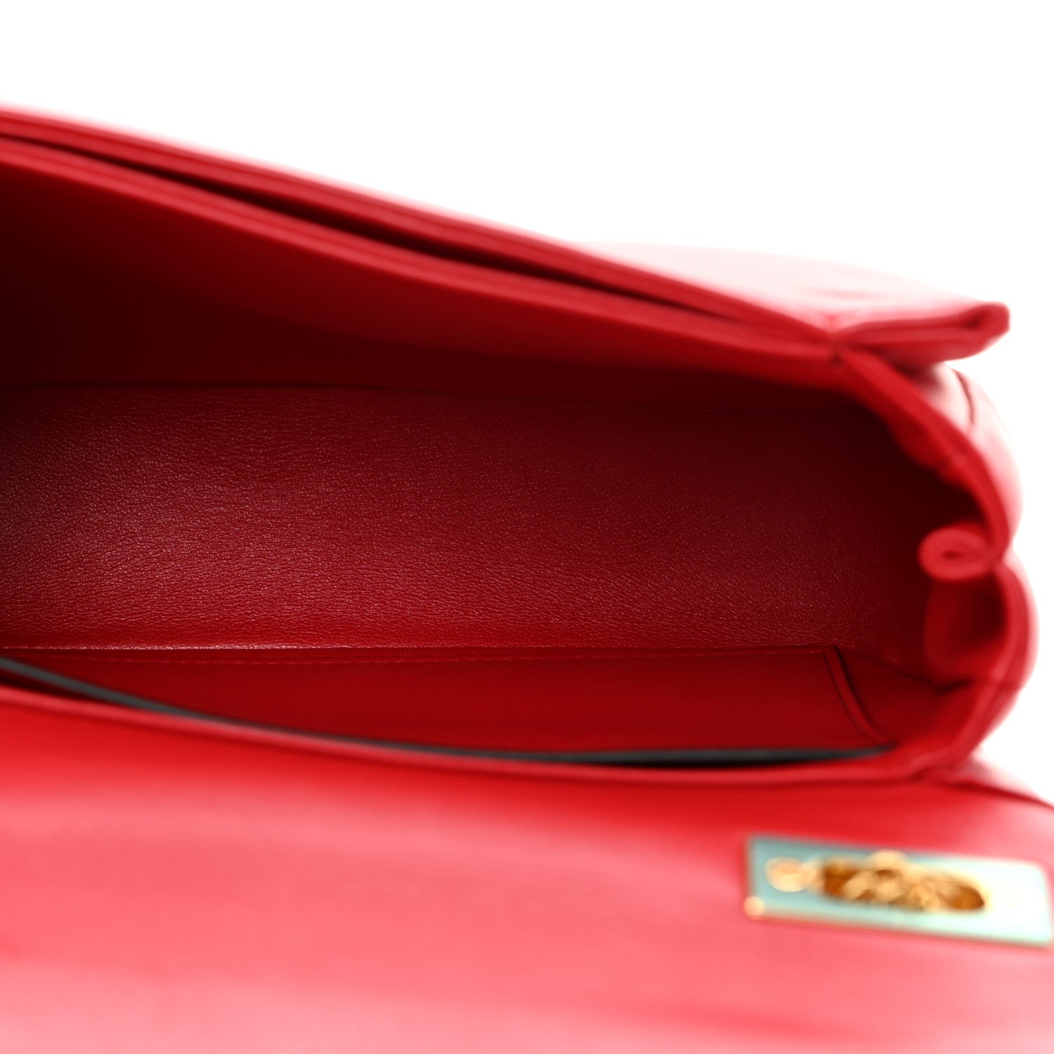Valentino Garavani Nappa One Stud Chain Clutch Rouge Pur 5 of 10