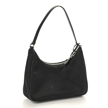 Prada Tessuto Nylon Saffiano Mini Re-Edition 2005 Bag Black 2 of 10