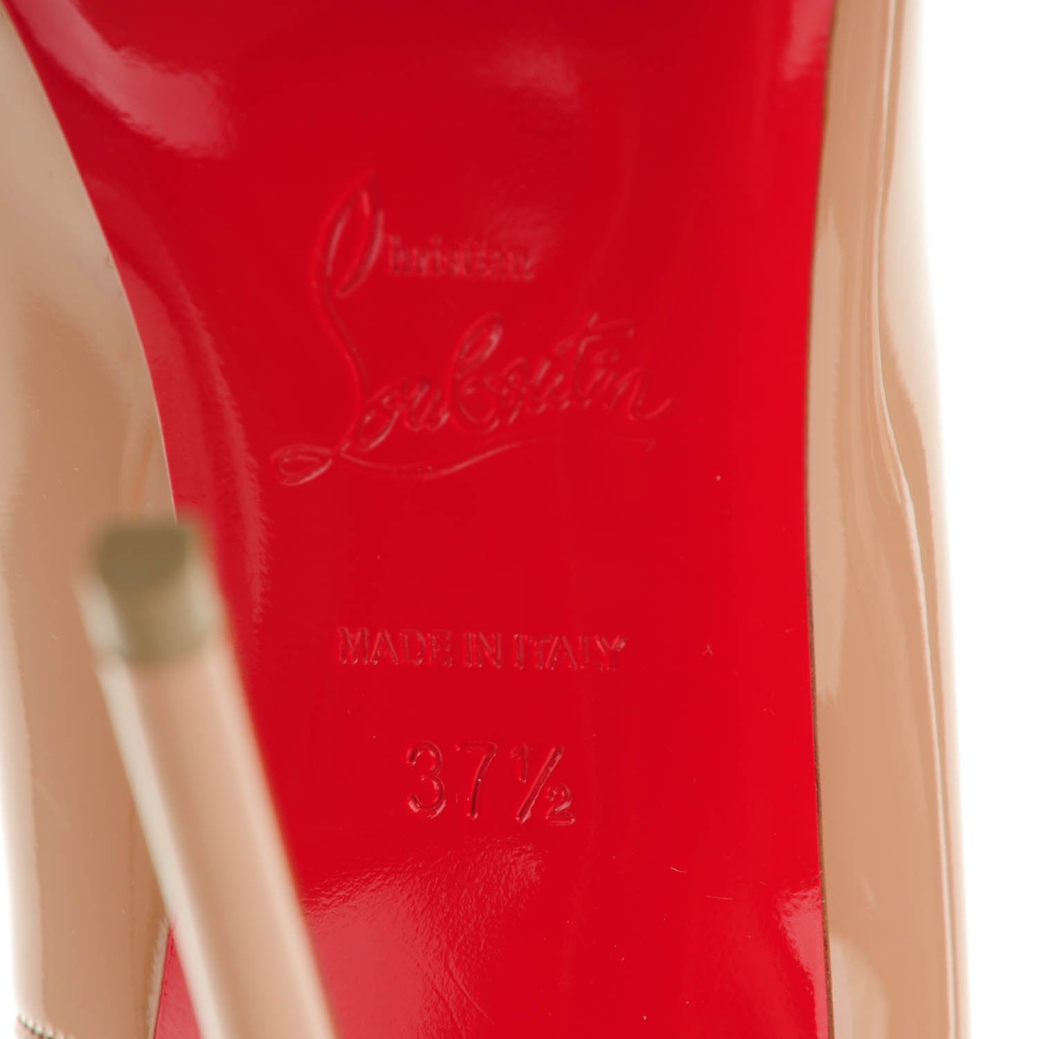 Christian Louboutin Patent So Kate 120 Pumps 37.5 Nude 6 of 7