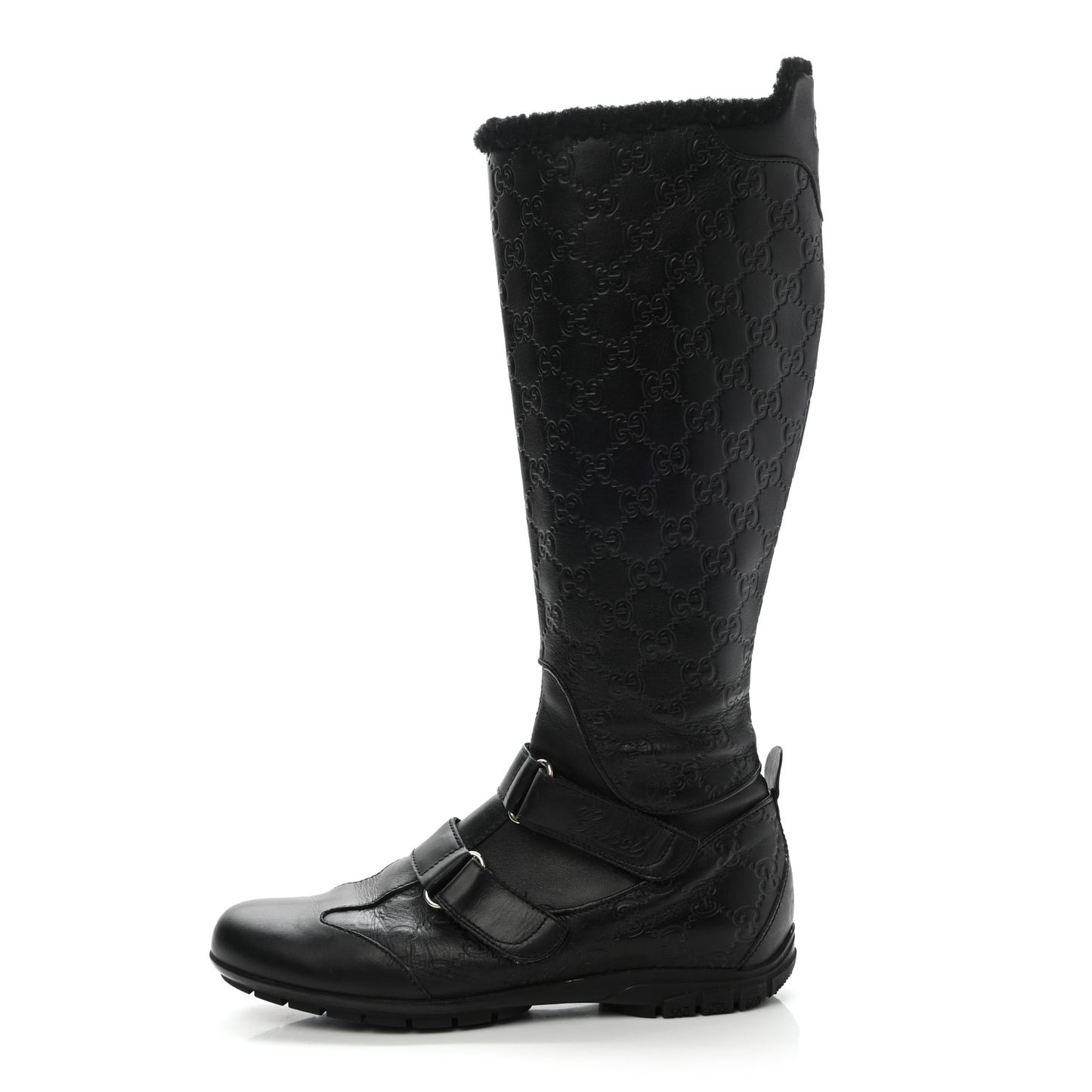 Guccissima Signature High Boots 37 Black
