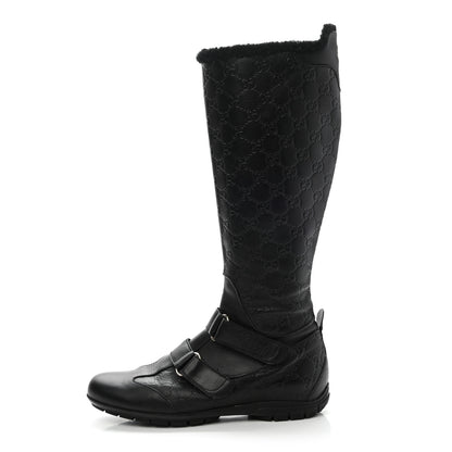 Gucci Guccissima Signature High Boots 37 Black 1 of 7