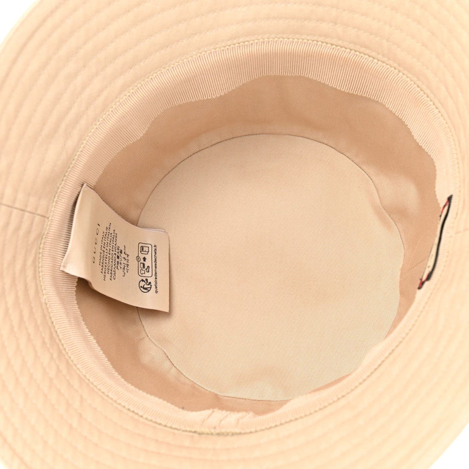 Gucci Cotton Embossed Logo Bucket Hat M Beige 7 of 12