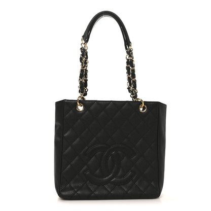Chanel Caviar Quilted Petit Shopping Tote PST Black 1 of 10