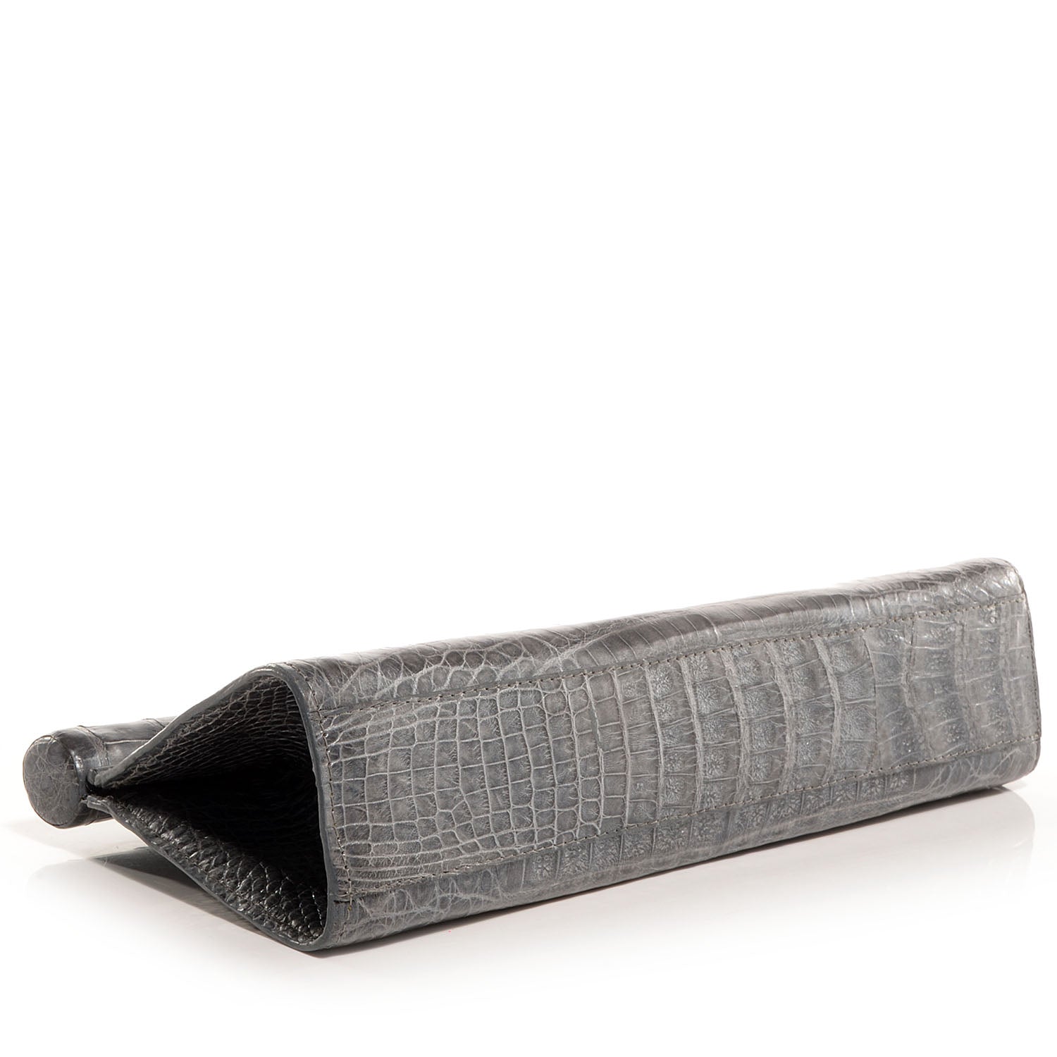 Nancy Gonzalez Crocodile Clutch Grey 4 of 7