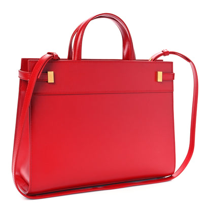 Saint Laurent Calfskin Small Manhattan Shopper Tote Red 3 of 8