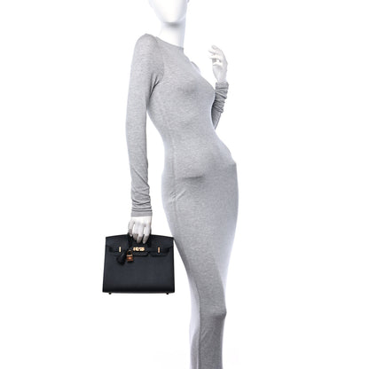 Hermes Epsom Birkin Sellier 25 Black 2 of 11