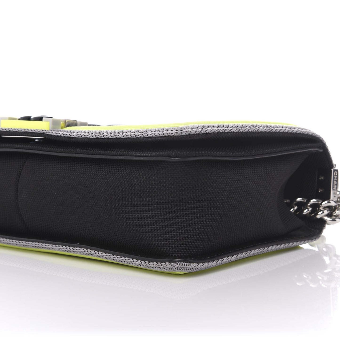 Canvas Quilted New Medium Fluo Boy Flap Black Grey Yellow