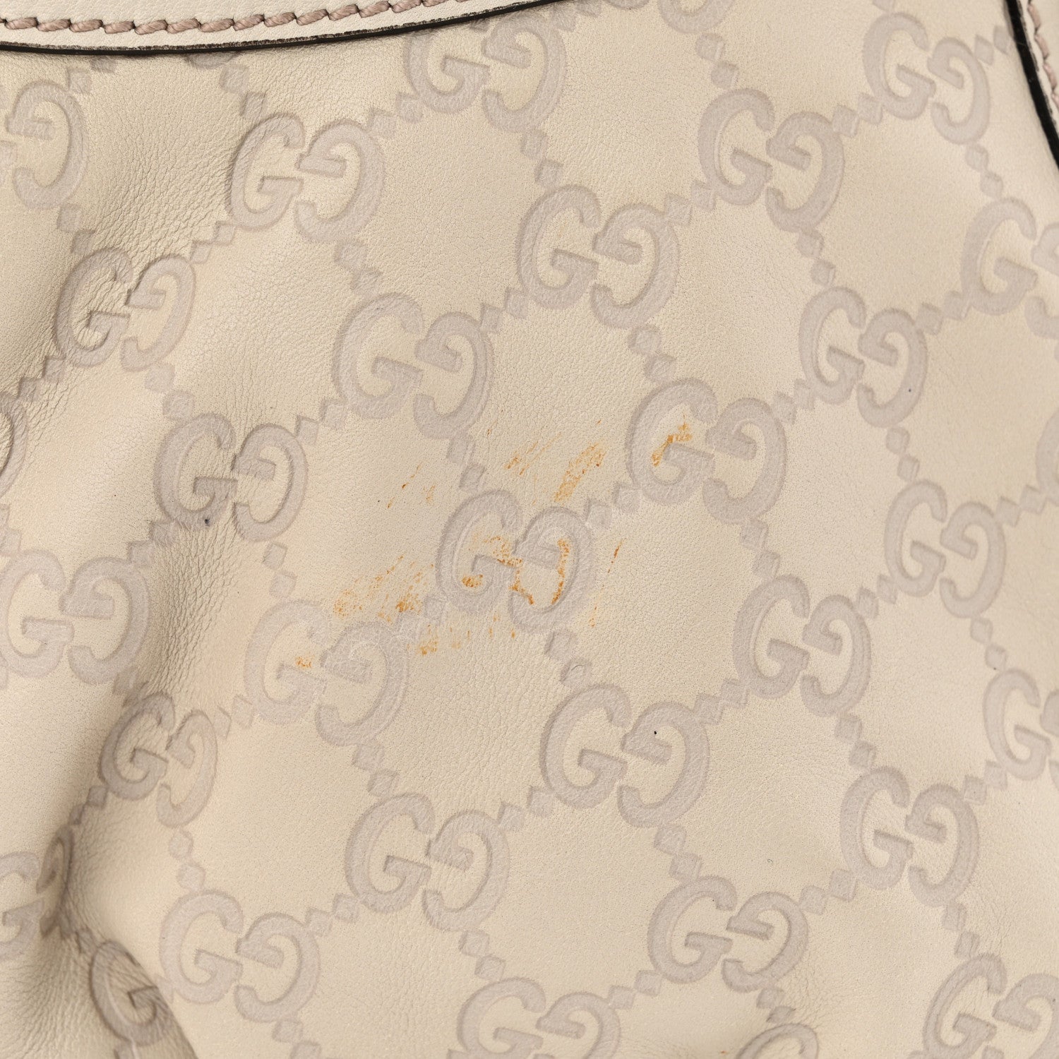 Gucci Guccissima Medium D Gold Hobo Off White 11 of 13