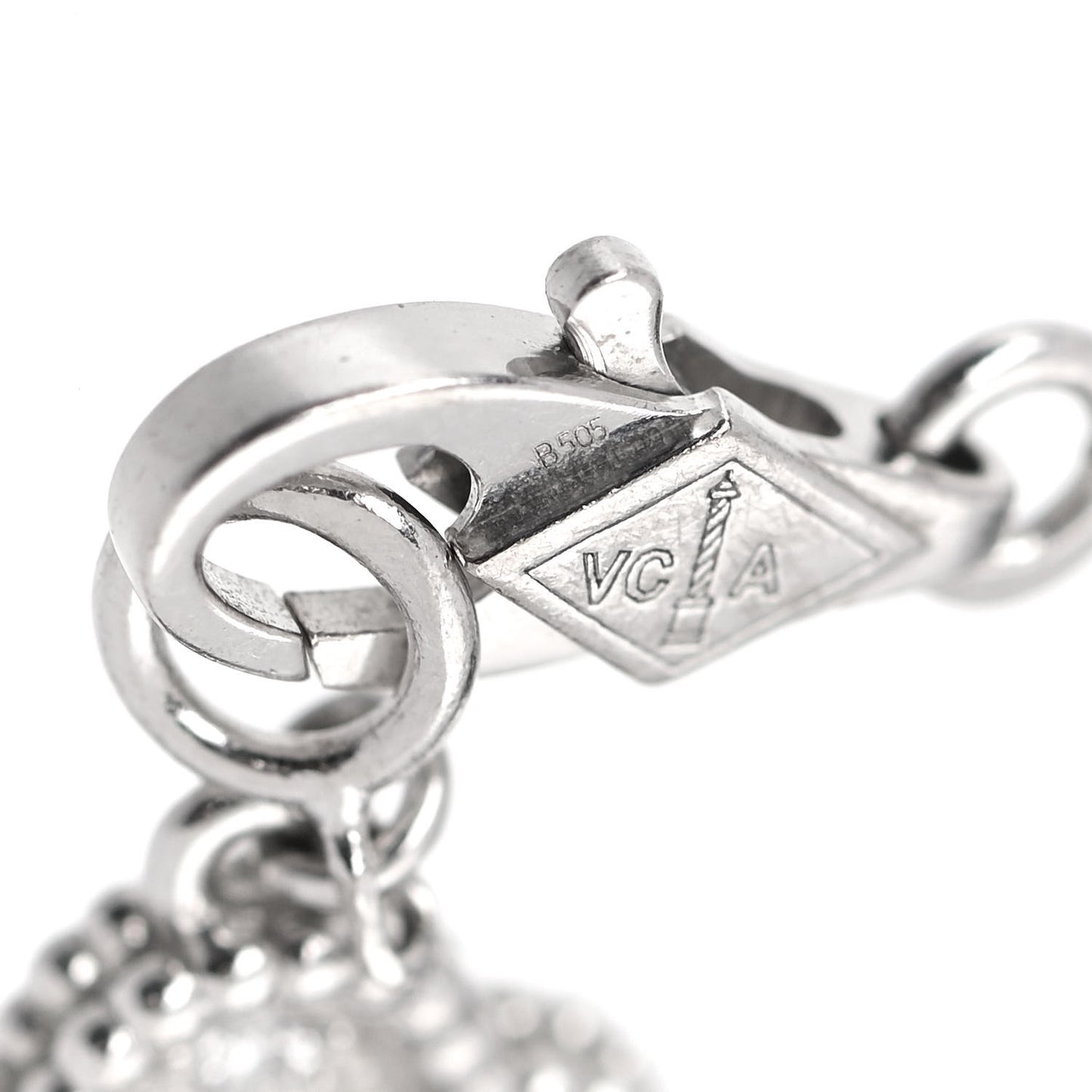 18K White Gold Diamond 6 Motifs Sweet Alhambra Bracelet