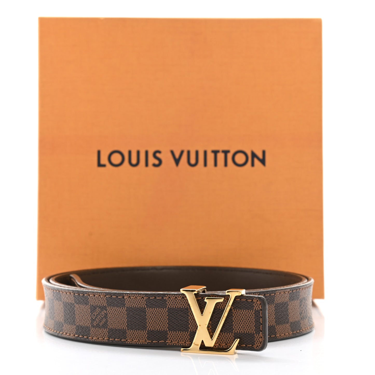 Mini Damier Ebene 25mm LV Initiales Belt 85 34