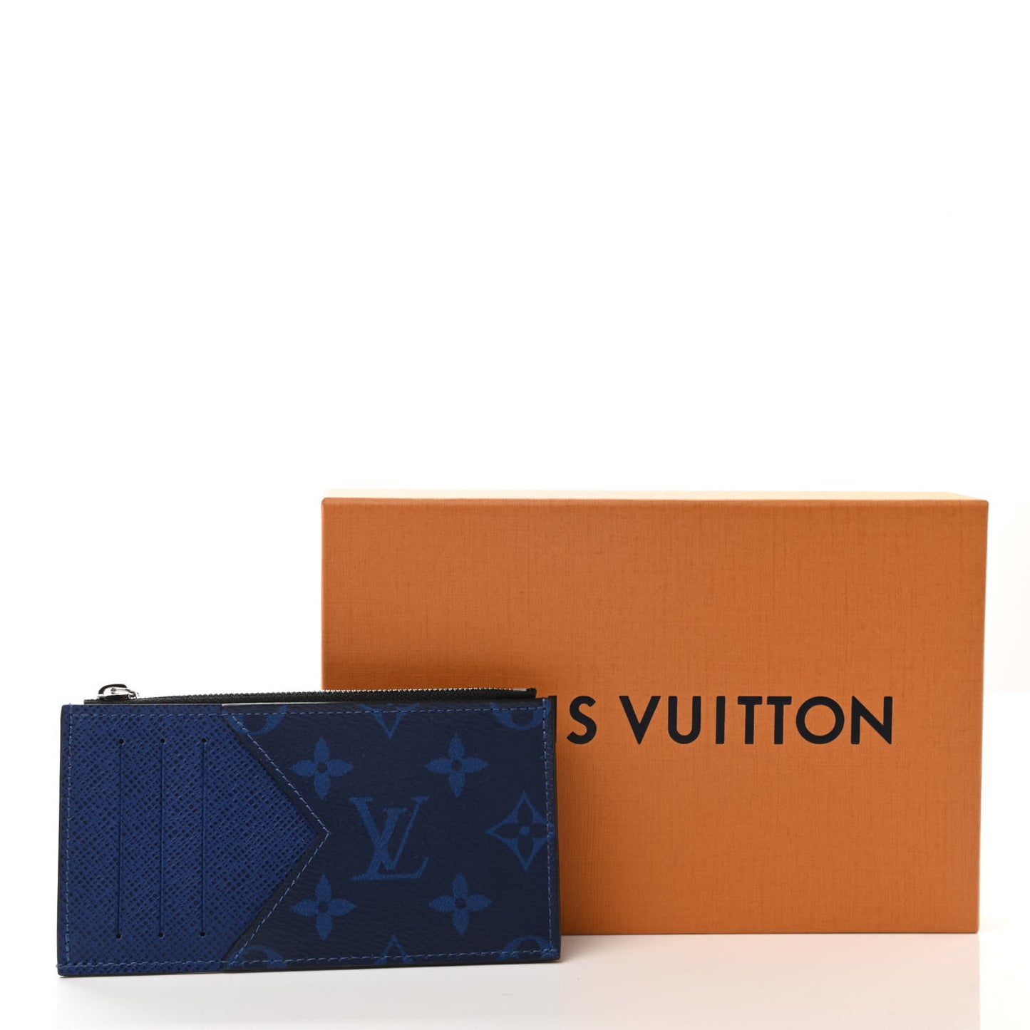 Monogram Taiga Coin Card Holder Cobalt