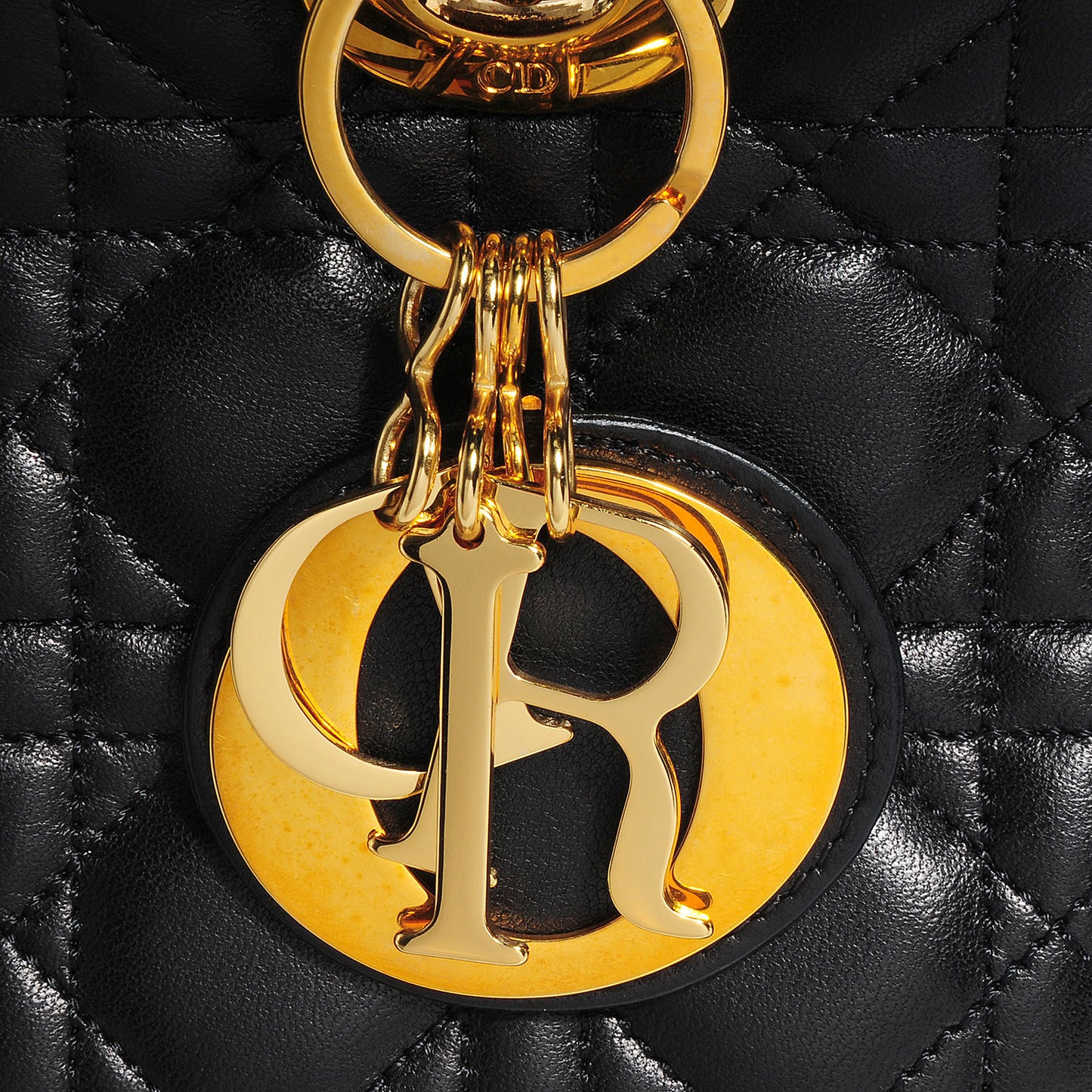Lambskin Cannage Medium Lady Dior Black