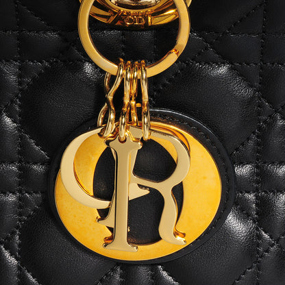 Christian Dior Lambskin Cannage Medium Lady Dior Black 8 of 9